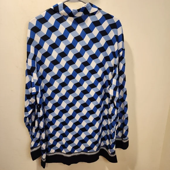 H&M Vibrant Geometric Button-Up Oversized  Shirt Size M - Picture 9 of 14